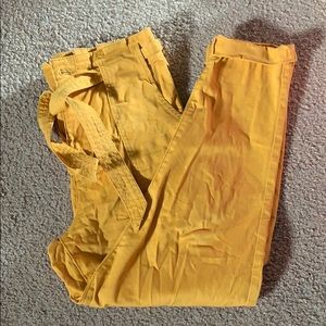 High rise yellow trousers